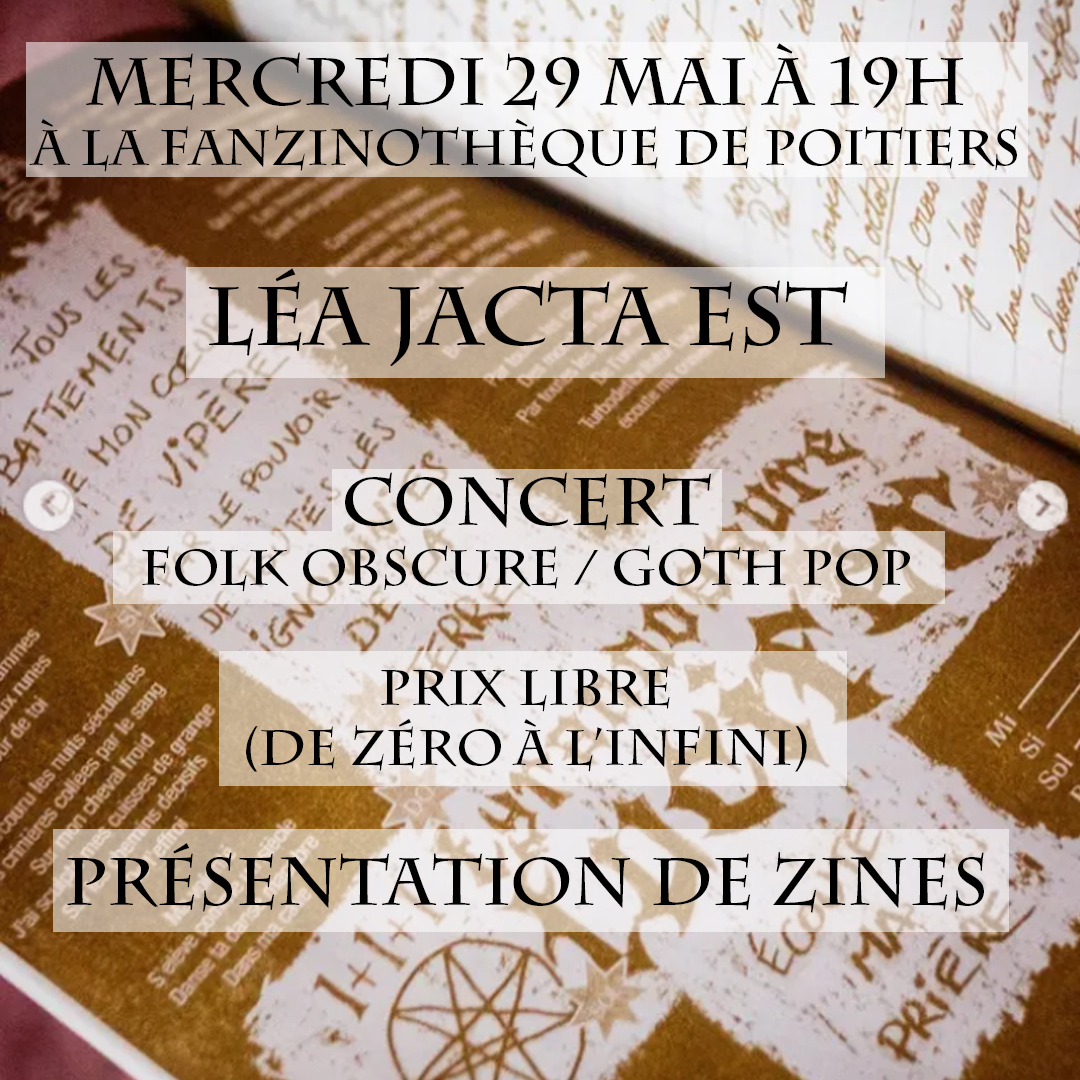 Publication Léa Jacta Est concert fanzinothèque
